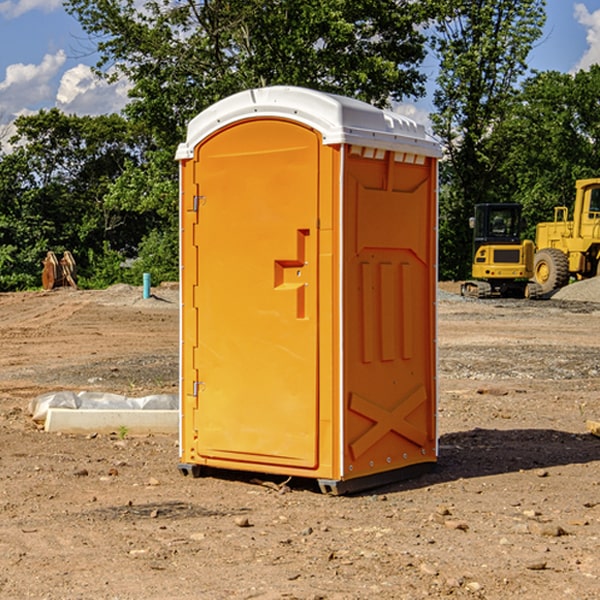 how often are the porta potties cleaned and serviced during a rental period in Oneida County ID